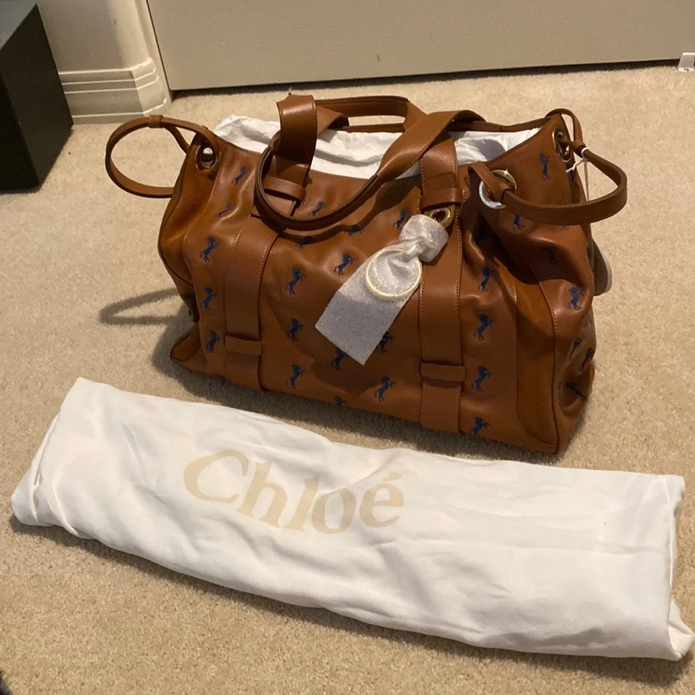 Chloe Brown Leather Tote NWT - Picture 2 of 16